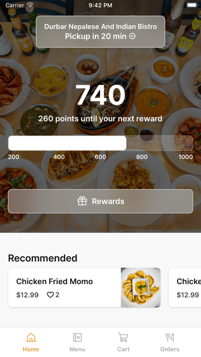 Screenshot #1 pour Durbar Nepalese Indian Bistro