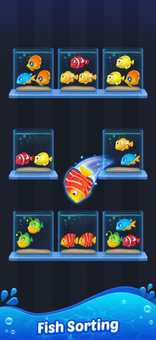 Fish Sort 3D: Match Puzzle Screenshot 1 of 6
