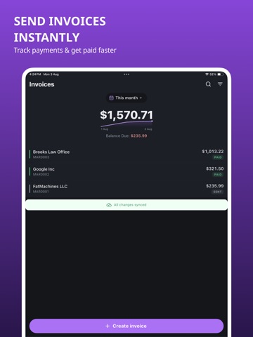 Invoice Maker - Quick Easy PDF iPad screenshot