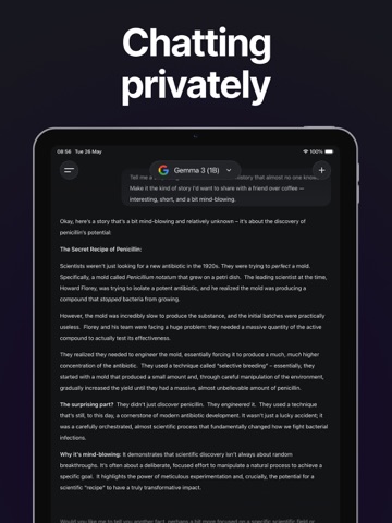 Atomic Chat: Private Local AI iPad screenshot