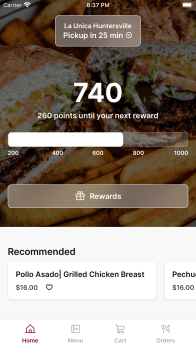 La Unica To Go iPhone screenshot 1 - Food & Drink app