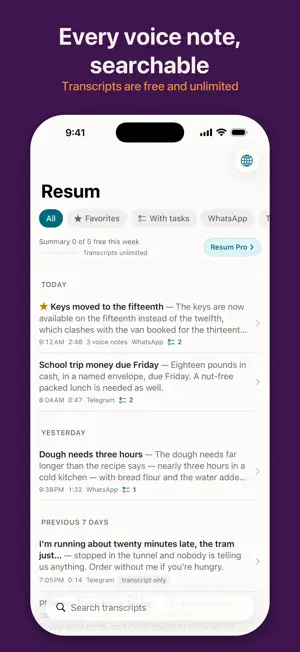 Resum: Voice Notes to Text screenshot 3