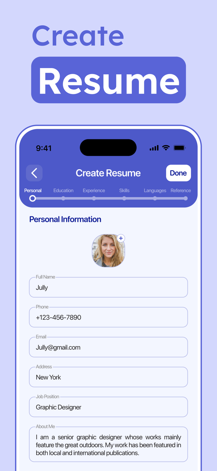 Resume Builder CV Maker App
