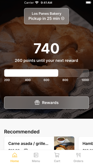 Los Panes Bakery Restaurant app screenshot