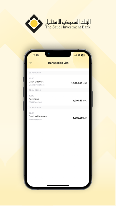 SAIB Corporate Currency Card Screenshot