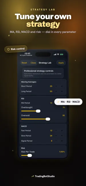 TradingBotStudio: Backtest screenshot 2