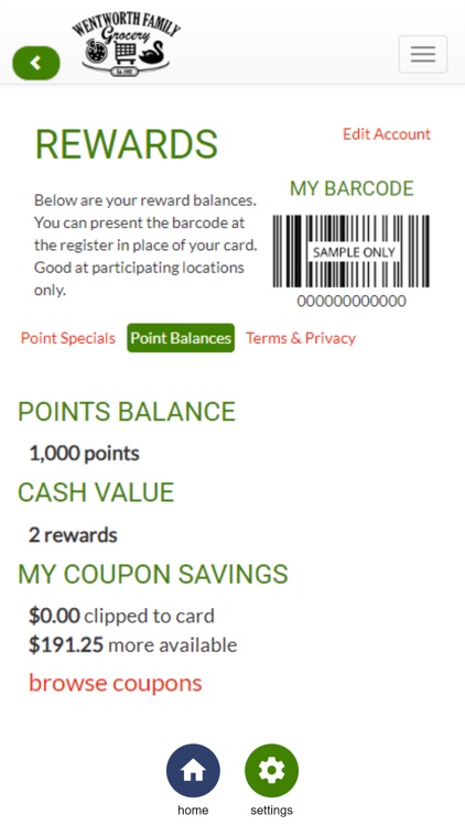 Wentworth Family Grocery