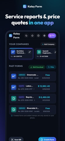 Kolay Form: Job Sheet & Quote Screenshot 1 of 8