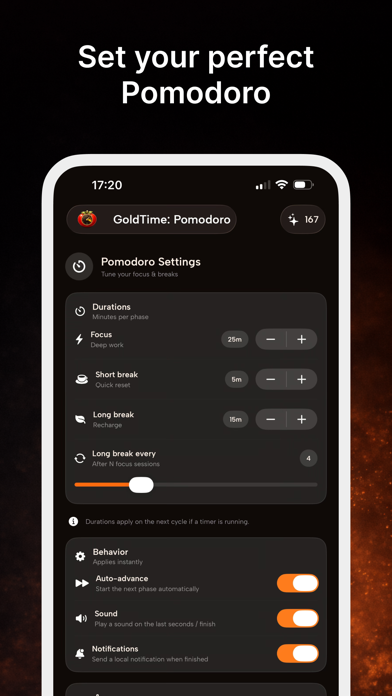 GoldTime: Pomodoro screenshot