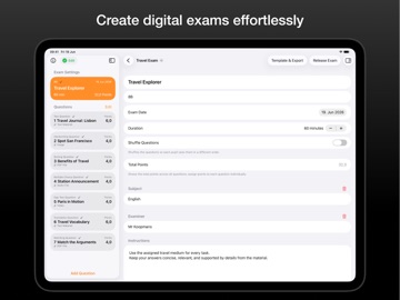Exam Editor のスクリーンショット