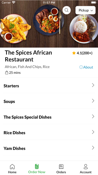 Spices African Restaurant. Screenshot