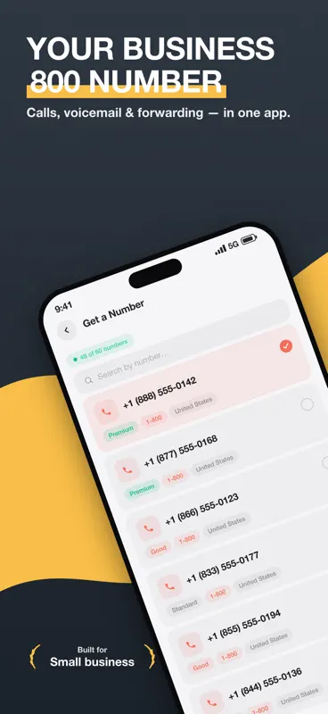 Toll-free 1-800 virtual number screenshot 1 of 8