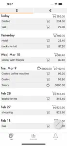 Expense,multi currency/account screenshot #3 for iPhone