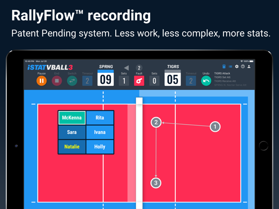 iStatVball 3 iPad screenshot 1 - Sports app