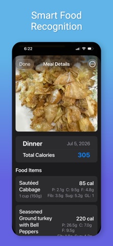 OhSnap Calorie Tracker iPhone screenshot