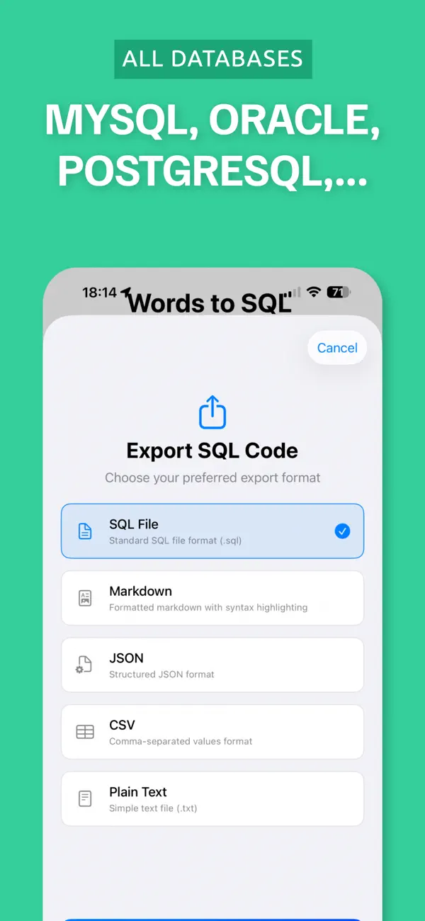 #3. Words to SQL Script Generator (iOS) Door: Tech Box d.o.o.