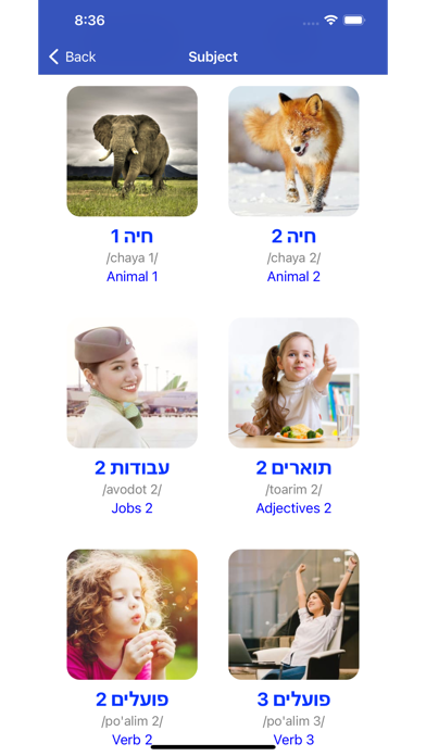 Learn Hebrew Vocabulary Screenshot