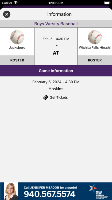 Jacksboro Tigers Athletics Screenshot