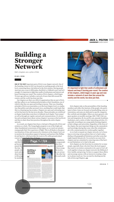 EAA Sport Aviation Magazine Screenshot