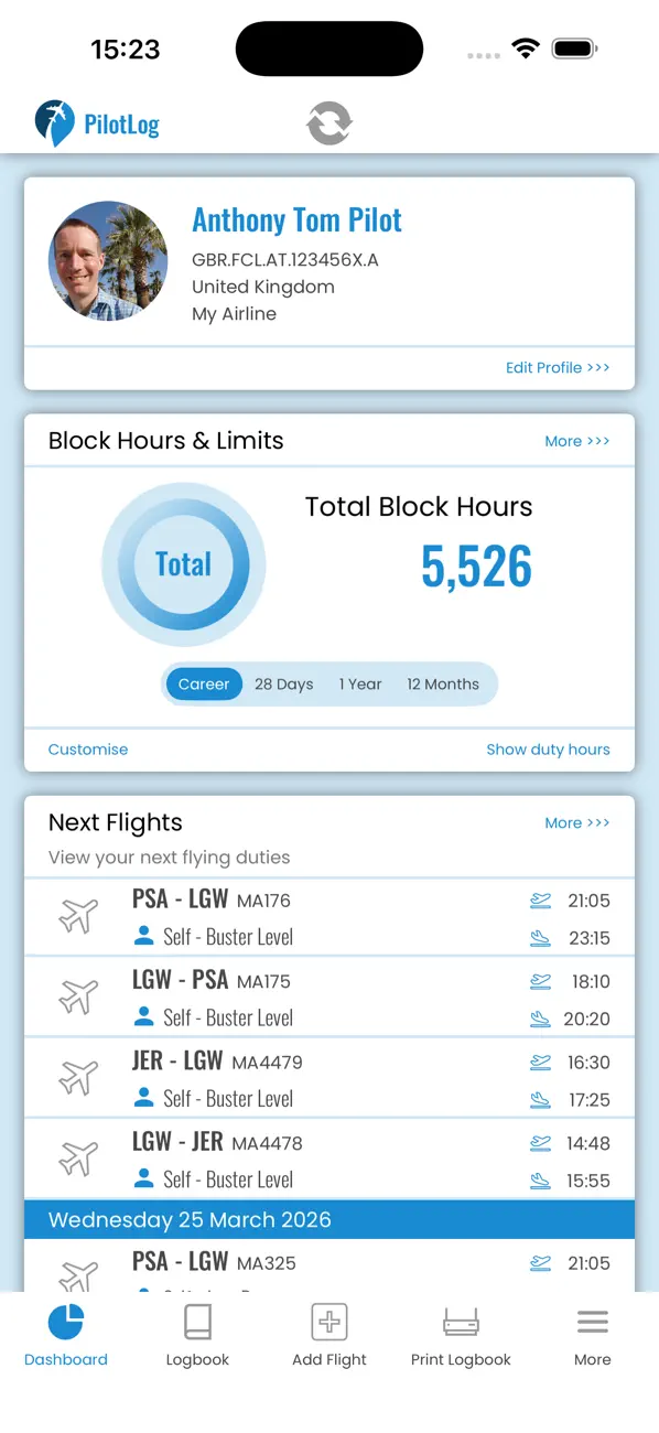 Screenshot #1 pour PilotLog