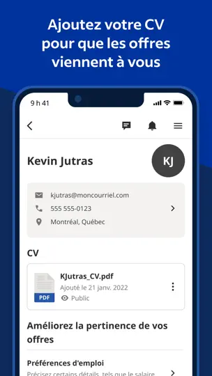 Capture d'écran de Indeed: Recherche D’Emploi sur iPhone 3