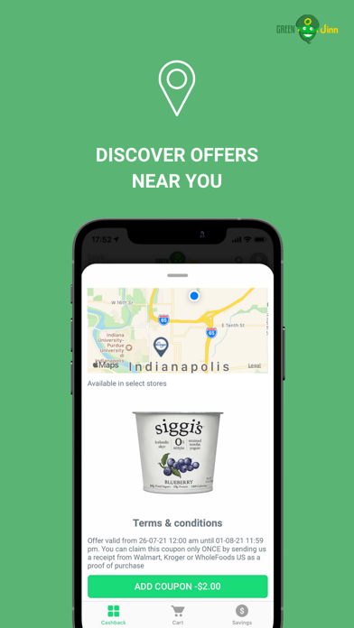 GreenJinn Cashback App Screenshot