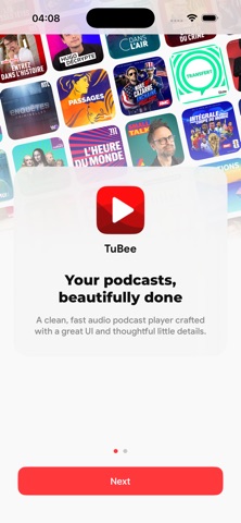 TuBee: Podcast iPhone screenshot 1