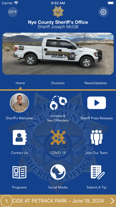 Nye County Sheriff’s Office Screenshot