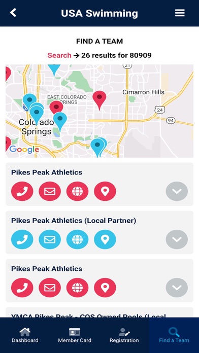 USA Swimming Screenshot