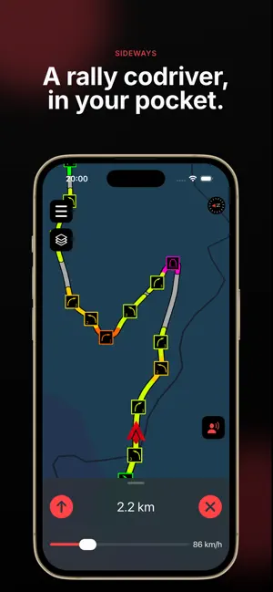 sideways - Rally GPS Navigator screenshot 1