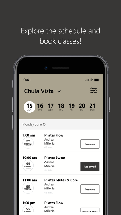 SUVA Fitness Studio iPhone screenshot 3 - Health & Fitness app