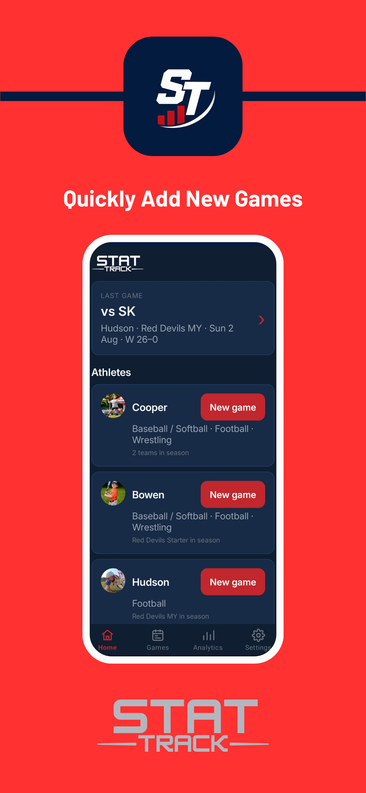 StatTrack: Athlete Stats screenshot 3