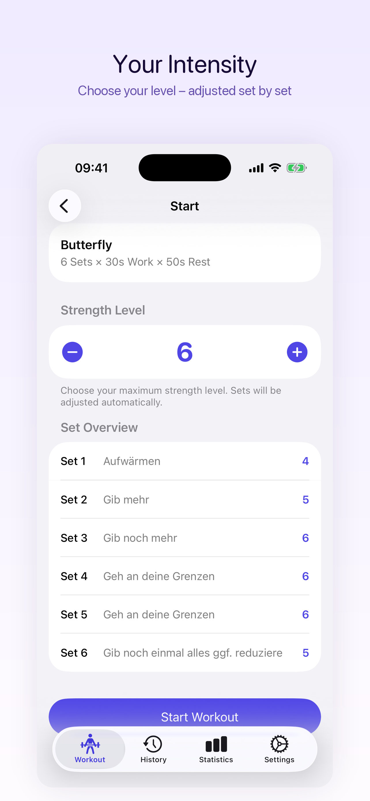 Workout ironTracker