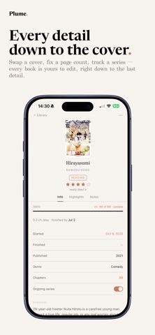 Plume.: Book & Reading Tracker screenshot