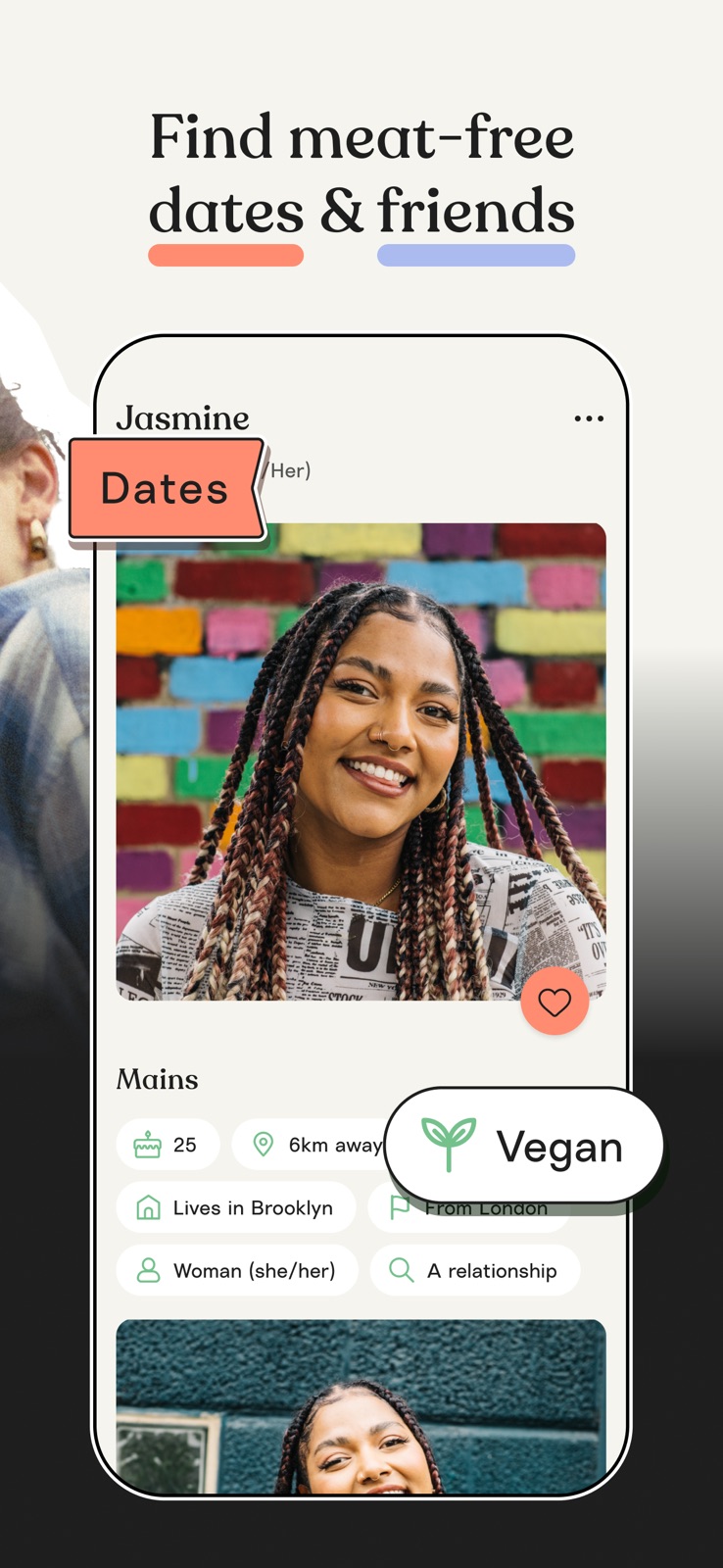 Grazer: Vegan Dating & Friends iphone screenshot 2
