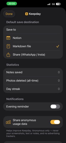 Keepday: screenshot note saver screenshot