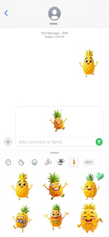 欢乐菠萝贴纸 screenshot