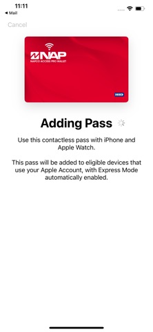 Napco Access Pro Wallet iPhone screenshot