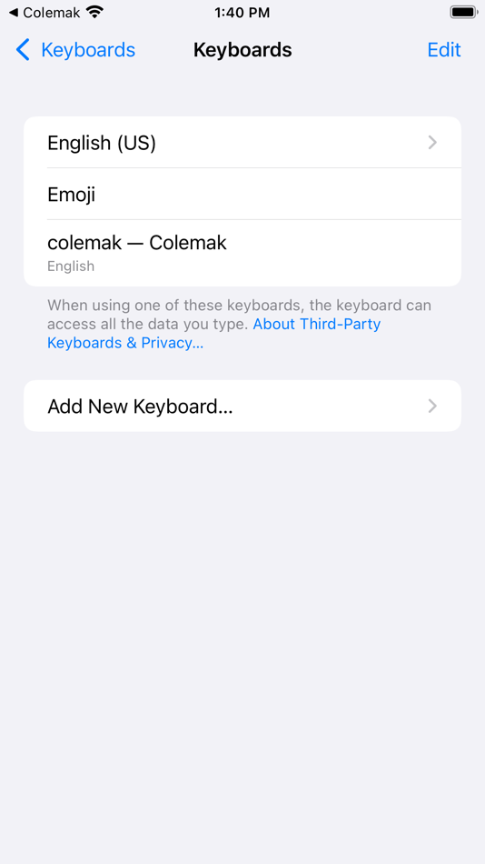 #3. Colemak (iOS) 由: FarFetched