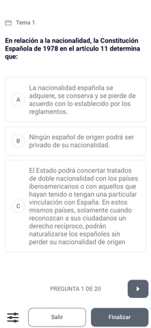 FormaTest CGPC Policía iPhone screenshot