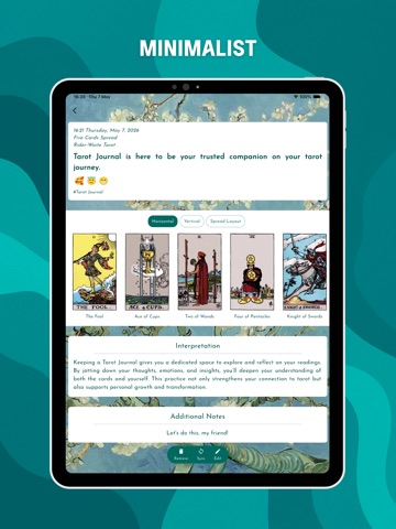 My Tarot Journal iPad screenshot