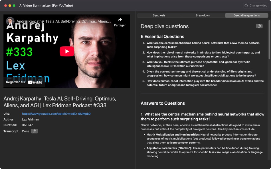 #5. AI Summarizer (for YouTube) (macOS) Ved: InsightKeeper