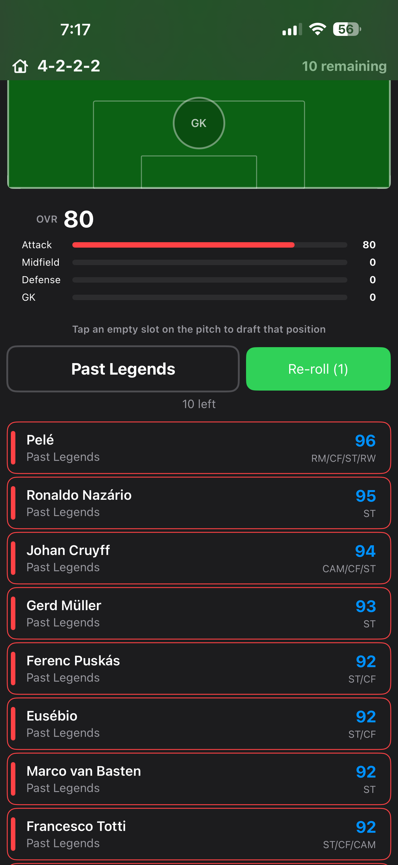 Draft It! - 38-0 Soccer Game screenshot 3