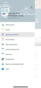 GW New Student Orientation screenshot #2 for iPhone