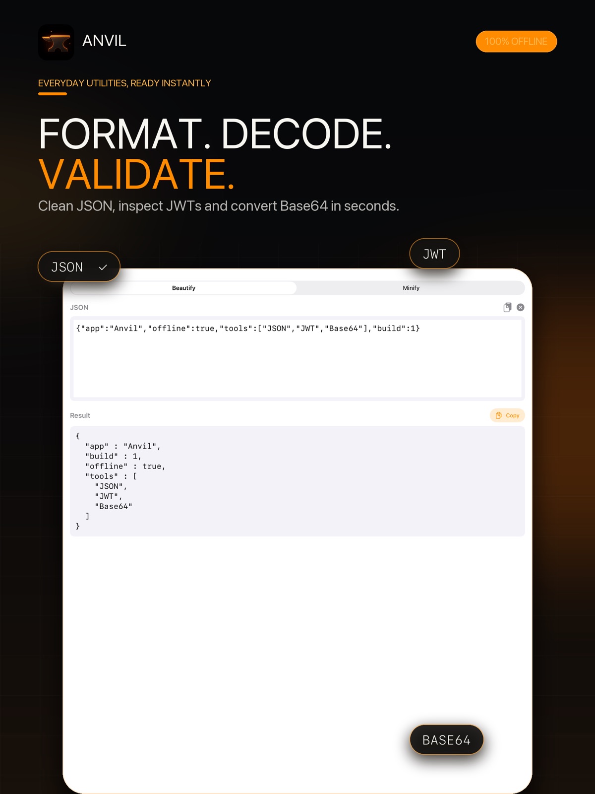 Anvil: Developer Tools ipad screenshot 2