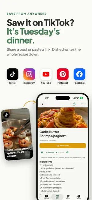 Dished: Recipes & Meal Plans screenshot 2