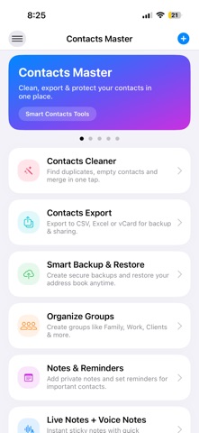Contacts Master:Clean & Export Screenshot 1 of 5