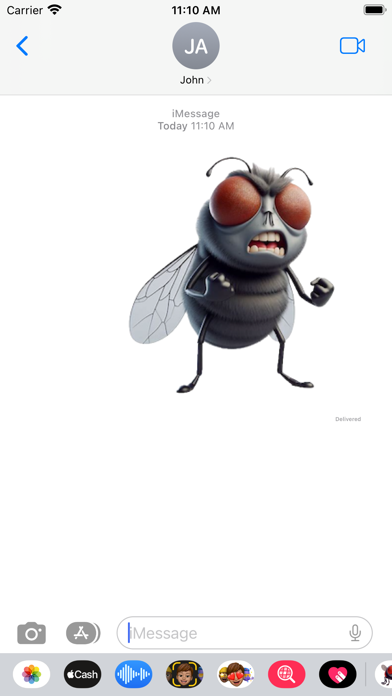 Screenshot 4 of Angry Fly Stickers App