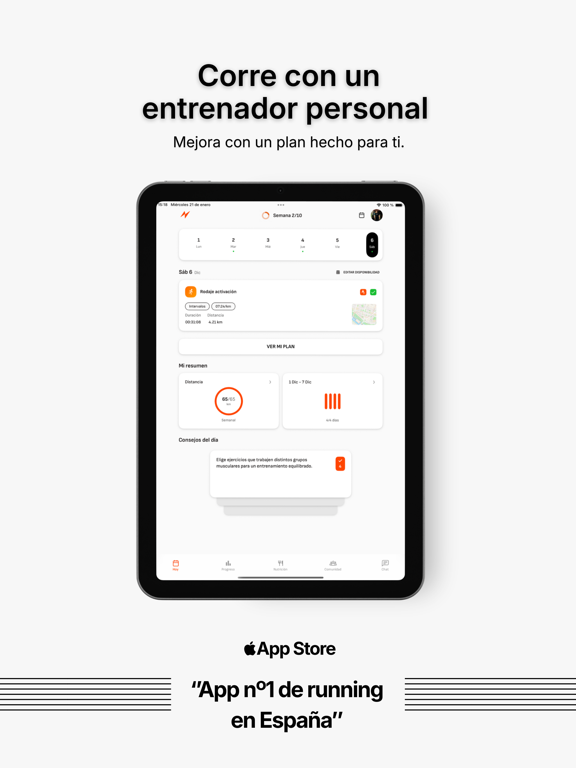 RunnerPro: Entrenador Running iPad screenshot 1
