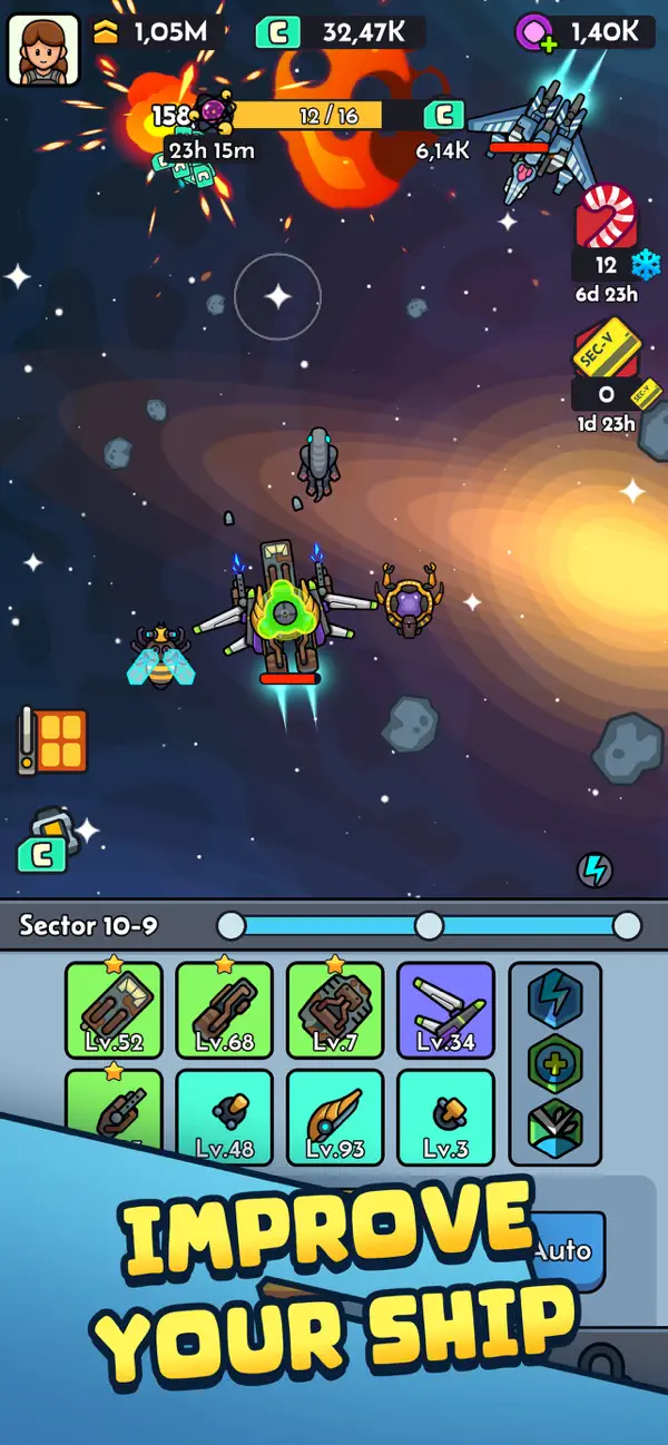 Idle Space: Ship Crafting RPG iOS Mod IPA